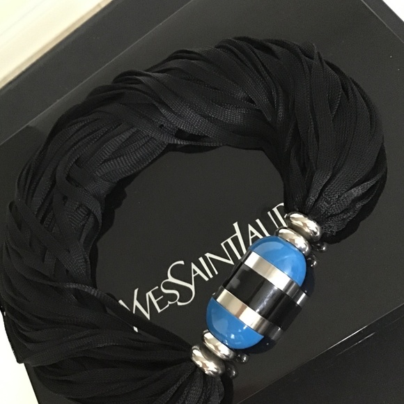 YSL Rive Gauche signature perfumed jewel necklace with original YSL box - Picture 9 of 13